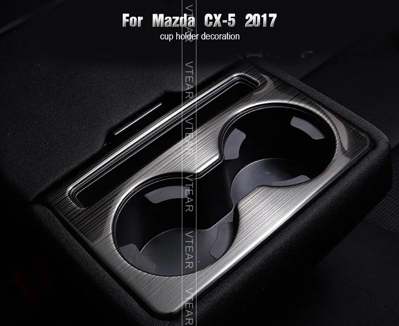 Vtear для Mazda мазда CX-5 CX5 аксессуары на заднее сиденье автомобиля держатель стакана для напитков крышка отделка украшения интерьера молдинги，автотовары