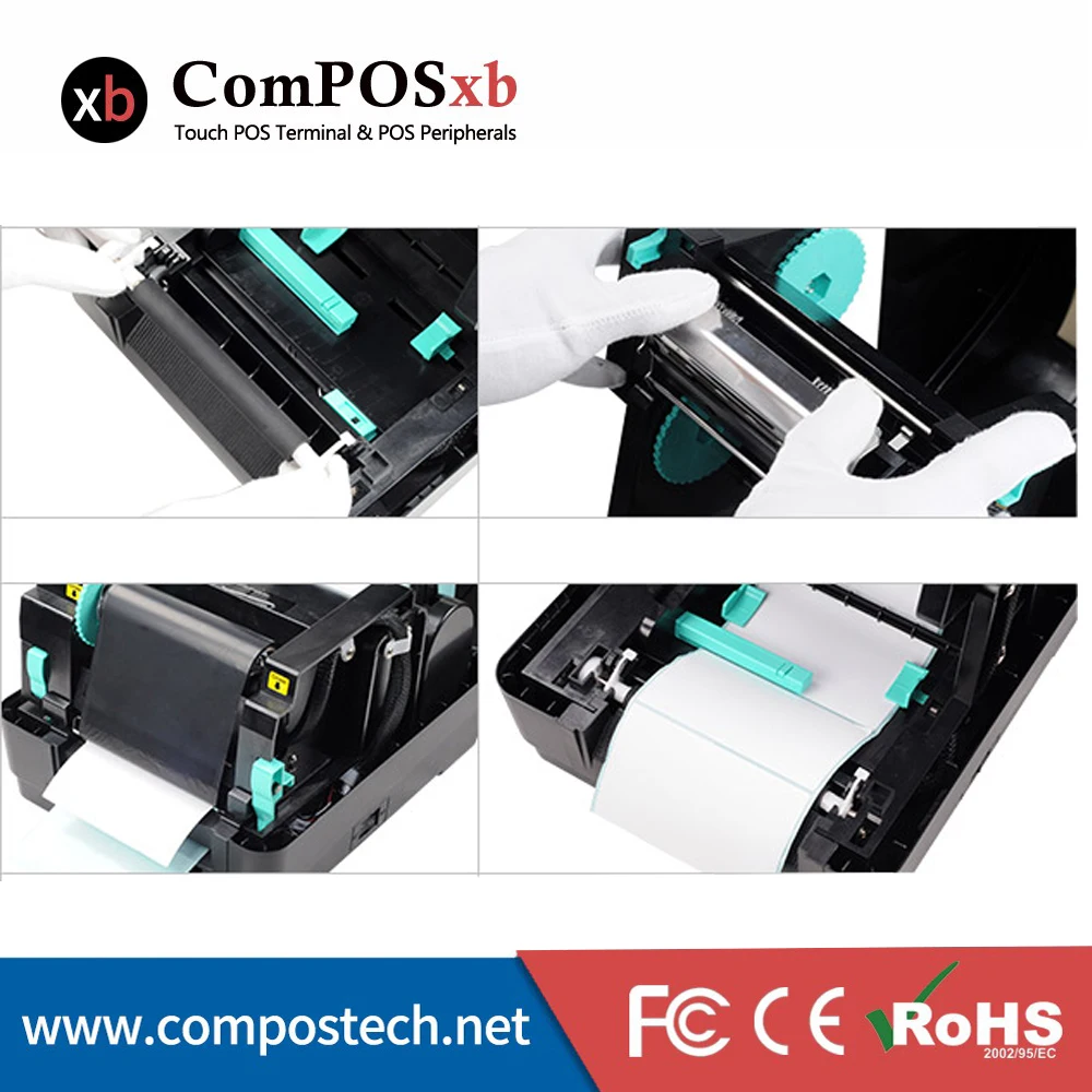 Дешевый двухмоторный Шестеренчатый механизм 203 DPI Настольный Термопринтер для