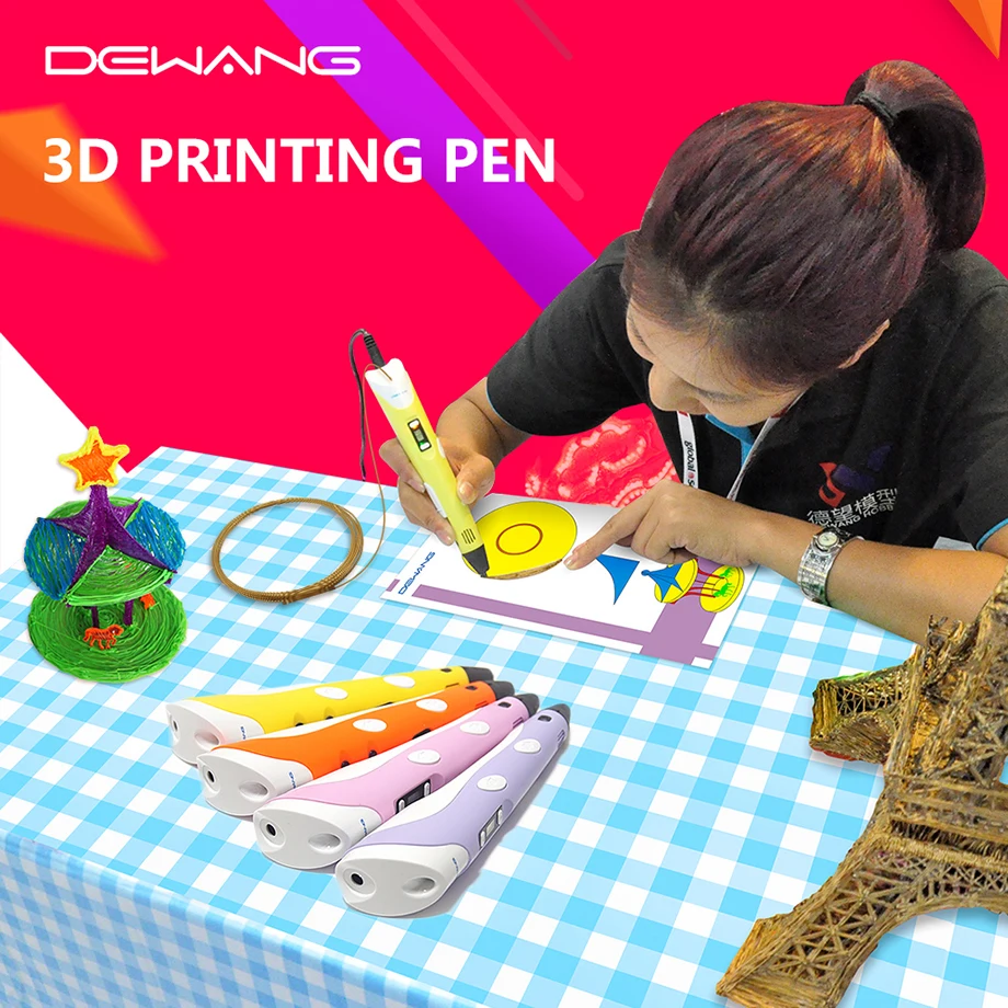 DEWANG 3D принтер для рисования 300 м PLA/ABS нить печать ручка подарок на день рождения PLA