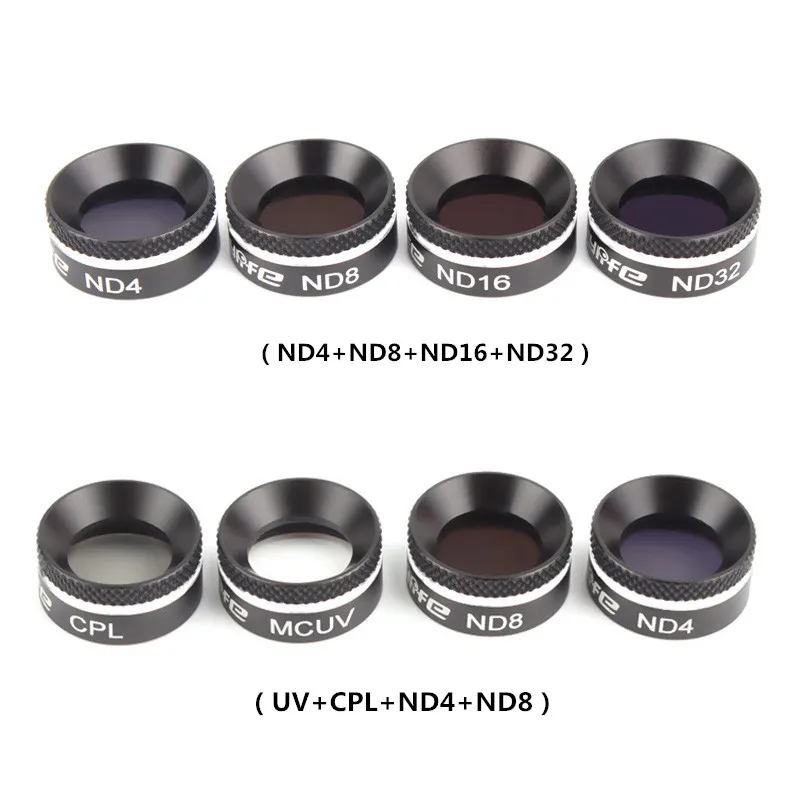 4 шт./компл. Mavic воздушные фильтры ND4+ ND8+ ND16+ ND32/UV+ CPL+ ND4+ ND8 фильтр для объектива DJI Mavic Air drone аксессуары