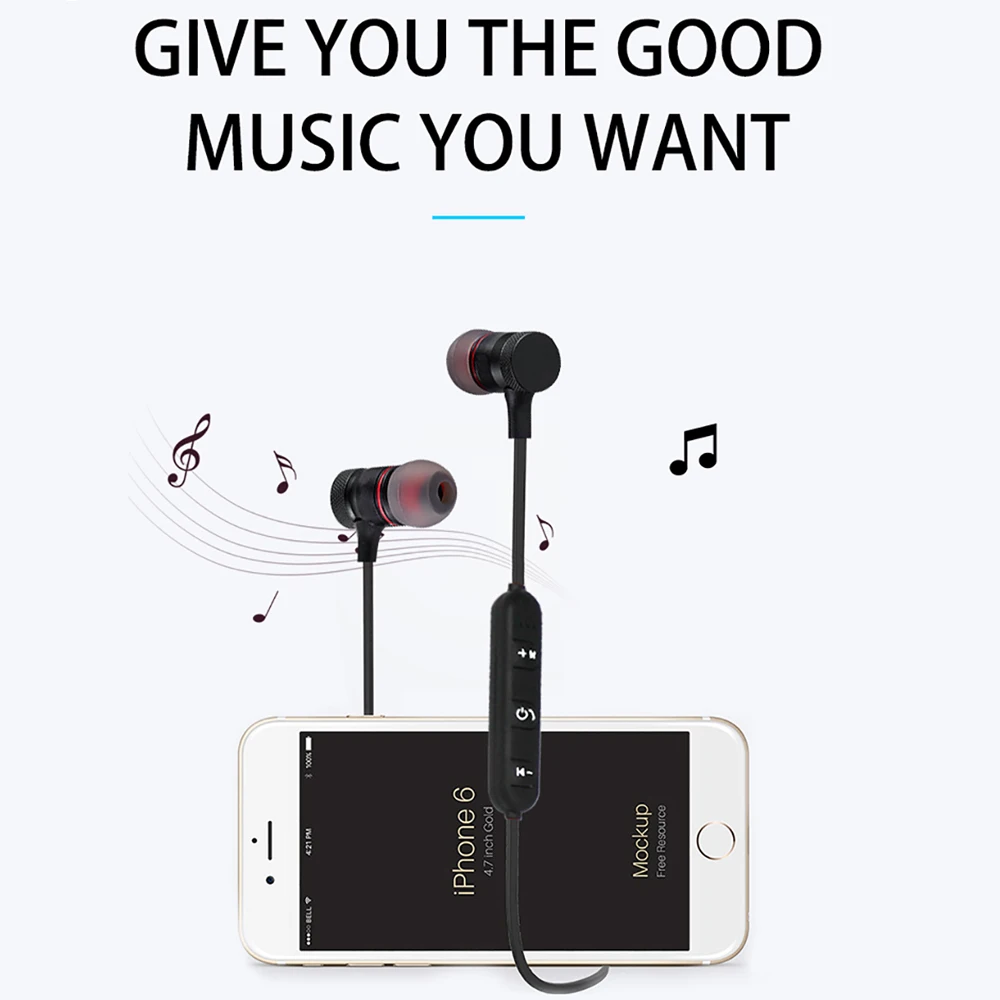 Bluetooth наушники MOONSTAR спортивные беспроводные гарнитура с микрофоном для