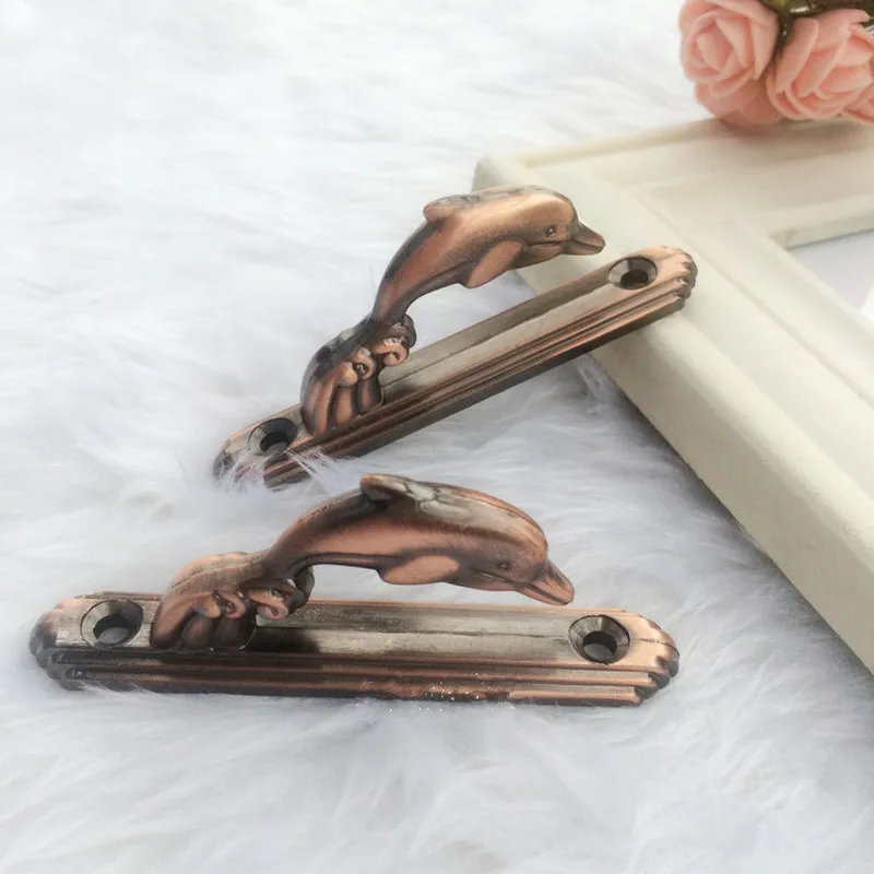 2 шт. крючки для штор винтажный Бронзовый крючок дельфина Holdback с кисточками
