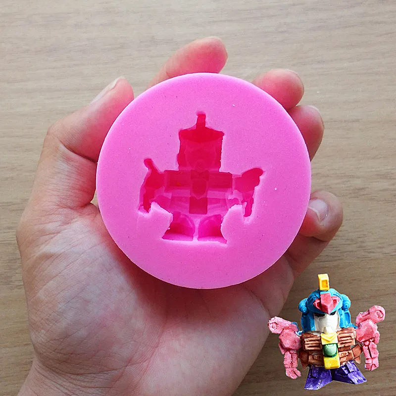 Милый робот в форме руки 3D силиконовая форма для торта Мультяшные инструменты