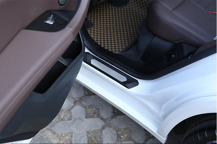 Защитная Накладка на порог автомобиля заднего ряда для BMW X3 G01 2018 2019 X4 G02