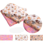 подстилка для кошек коврик для кошки лежанка для кошек Зимa домик для кота теплые Pet Cat одеяло кровать для кошки коврики толстый коралловый флис лапы печати спальный кровать Чехлы для подушек маленьких домашни