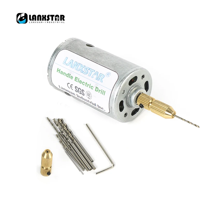 Lanxstar DC 24V 555 мини электродрель с высоким крутящим моментом ручная дрель 16 шт. набор