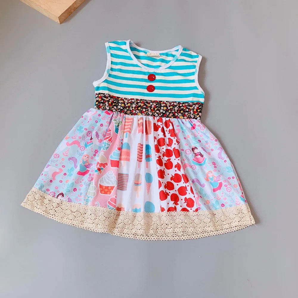 Striped singlet dress present of Baby Girls Dress Apparel Accessory | Детская одежда и обувь