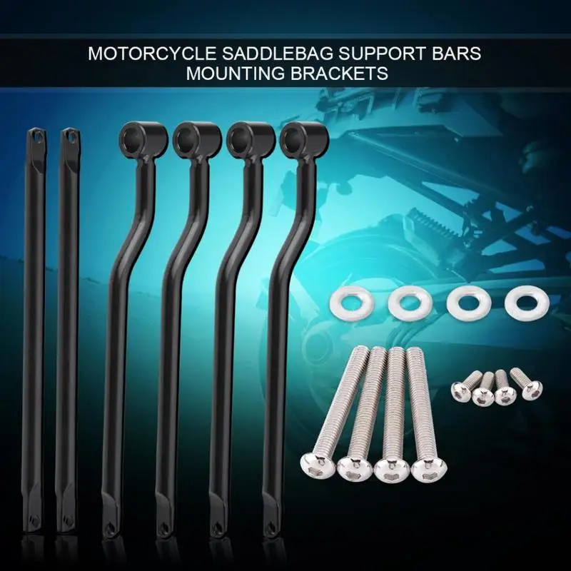 Кронштейн для крепления на седло мотоциклетной сумки черного цвета Kawasaki Honda Yamaha