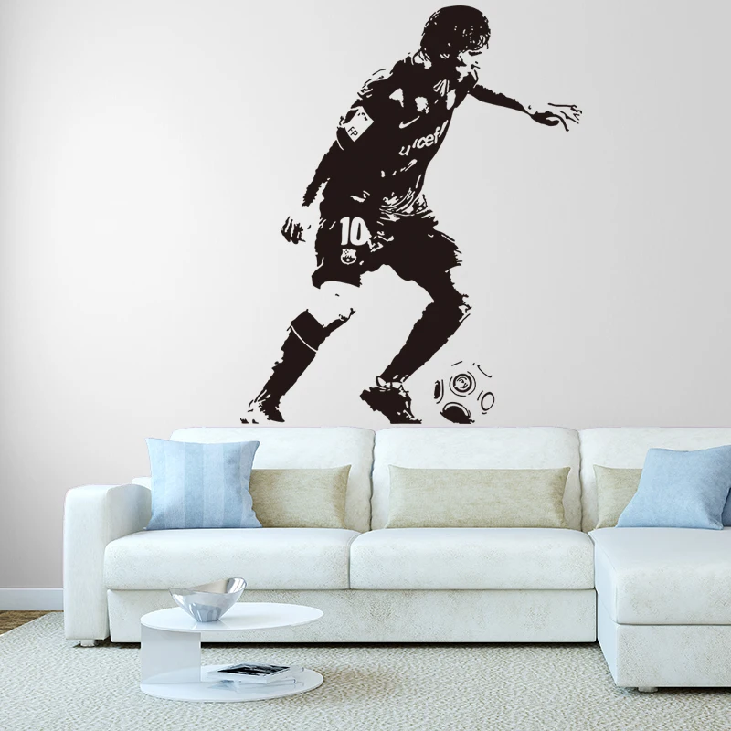 

E WALL 5660 Messi Football Star Stickers For Boys Creative Sports Theme Wall Decals For Kids Room School And Bars Decor