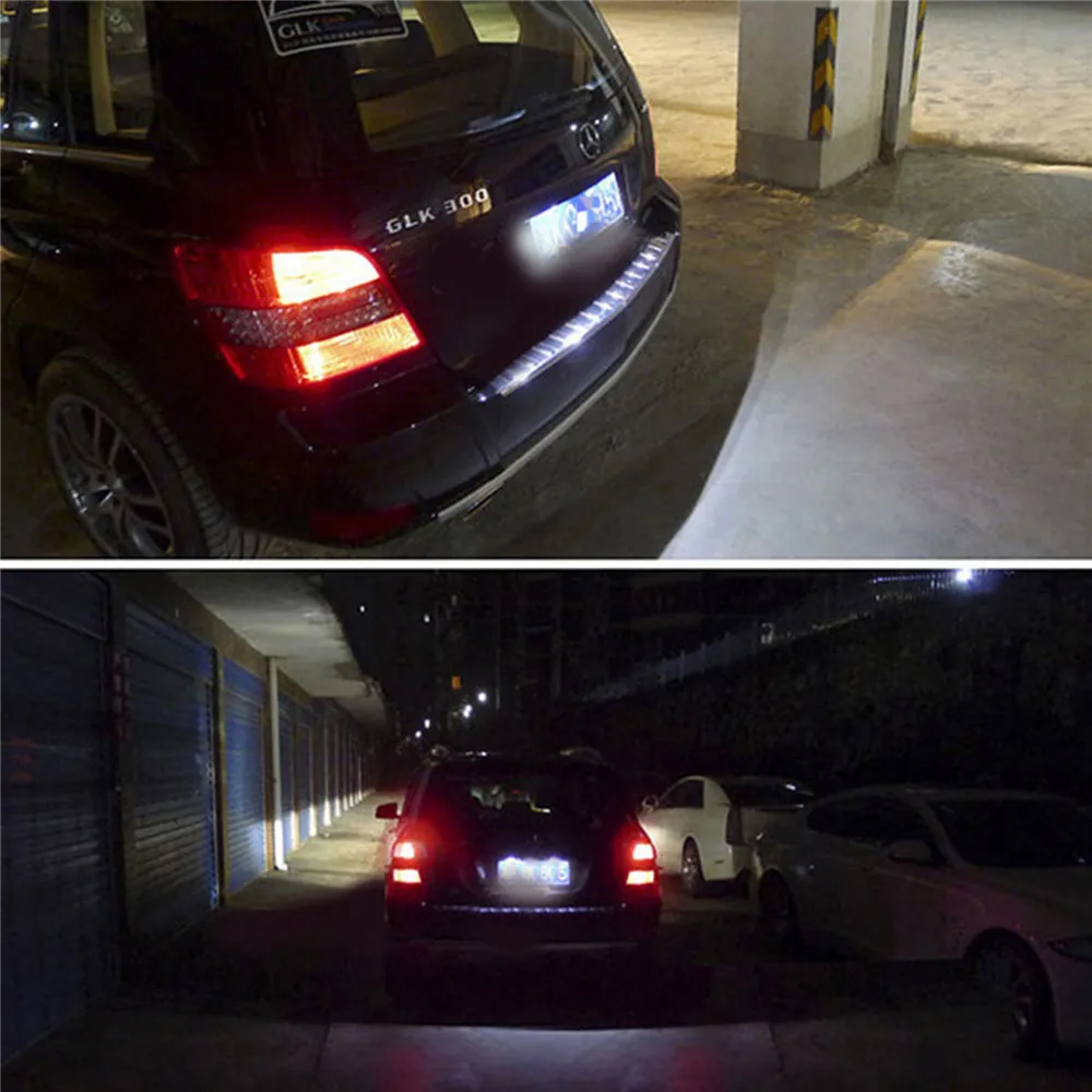 ANGRONG 18 SMD Белая светодиодный светильник ПА для номерного знака 6000K Mercedes Benz C-Class W203 4D