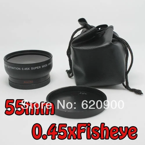 100% ГАРАНТИЯ 2 шт. 55 мм 0.45X ШИРОКОУГОЛЬНЫЙ + макро-Объектив Для Canon Sony Pentax Olympus Leica Tamron