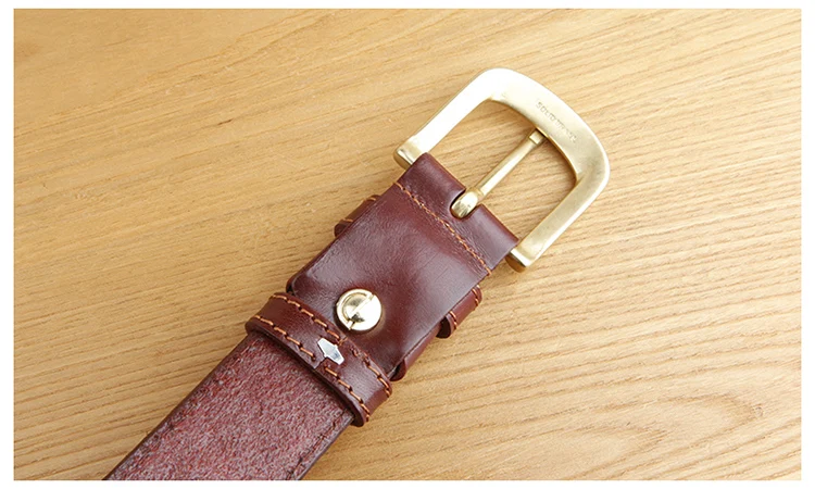 High Quality Top Layer Cow Leather Belt Handmade Men's Belt Cowskin Business Style Woven Pattern Casual Belts for Male