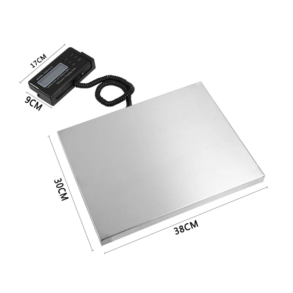 

150KG/0.05KG 300KG/0.1KG Electric Postal Scale Weighing Scale with LCD Large Platform 220V 110-220V EU Plug