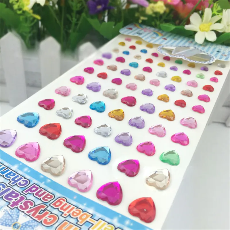 Сердце Мотив Стразы Плоской задней Бусы Наклейка Телефон Автомобиль Ногтей