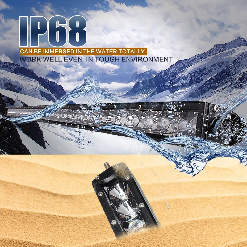 Светодиодный светильник 200 Вт 42 дюйма комбинированный внедорожный 12 В 24 IP67 для
