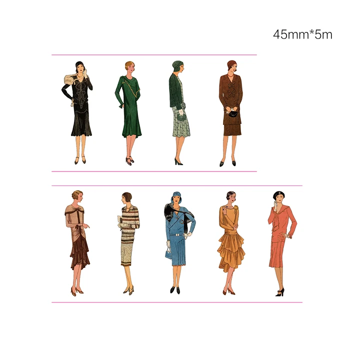 

7Designs Flowers /Girls /Model/ Wedding Dress/Cloud Japanese Washi Decorative Adhesive Tape DIY Masking Paper Tape Sticker Label