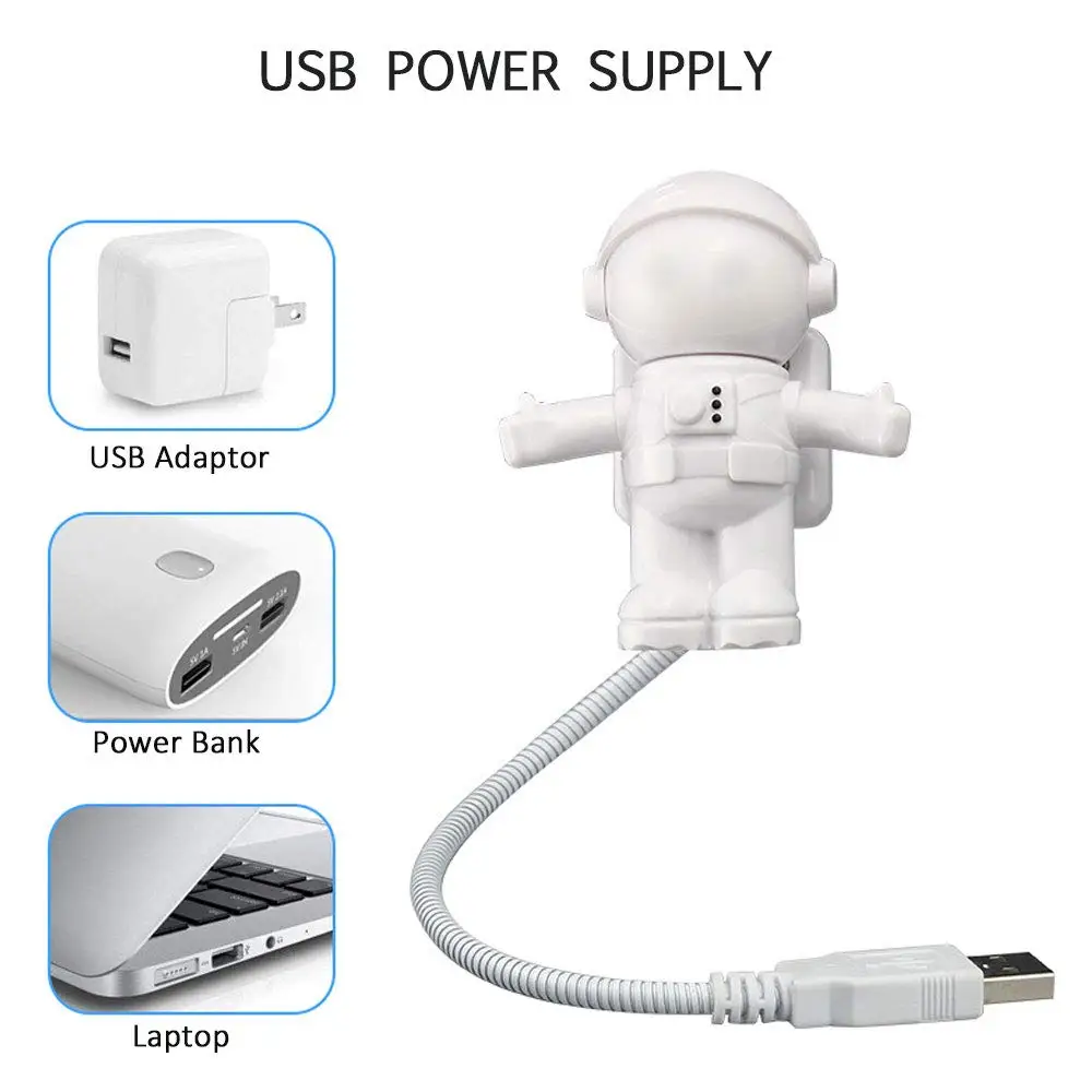 Прекрасный астронавт ночник USB портативный космонавт Регулируемая лампа для