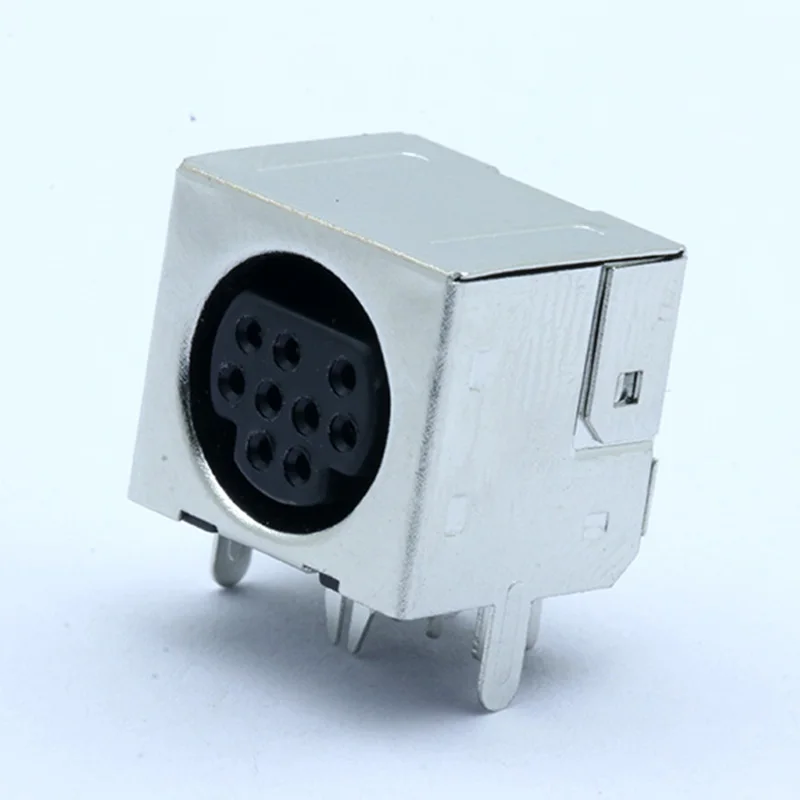 Мини разъем питания PS2 MDC/S 3 шт. DIN 9P металлический корпус гнездо изогнутая игла