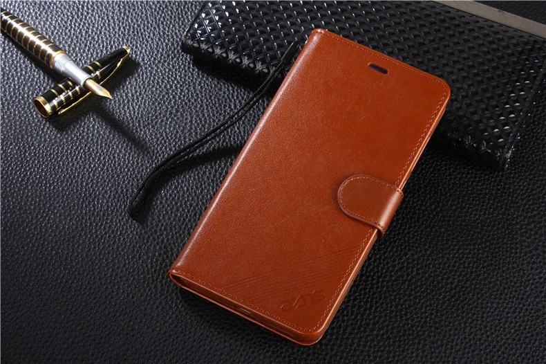 Чехол-бумажник для Xiaomi Redmi Note 4 китайской версии, откидная крышка из искусственной кожи, чехол-подставка для телефона s для Redmi Note 4 Pro 5,5'' - Цвет: Коричневый