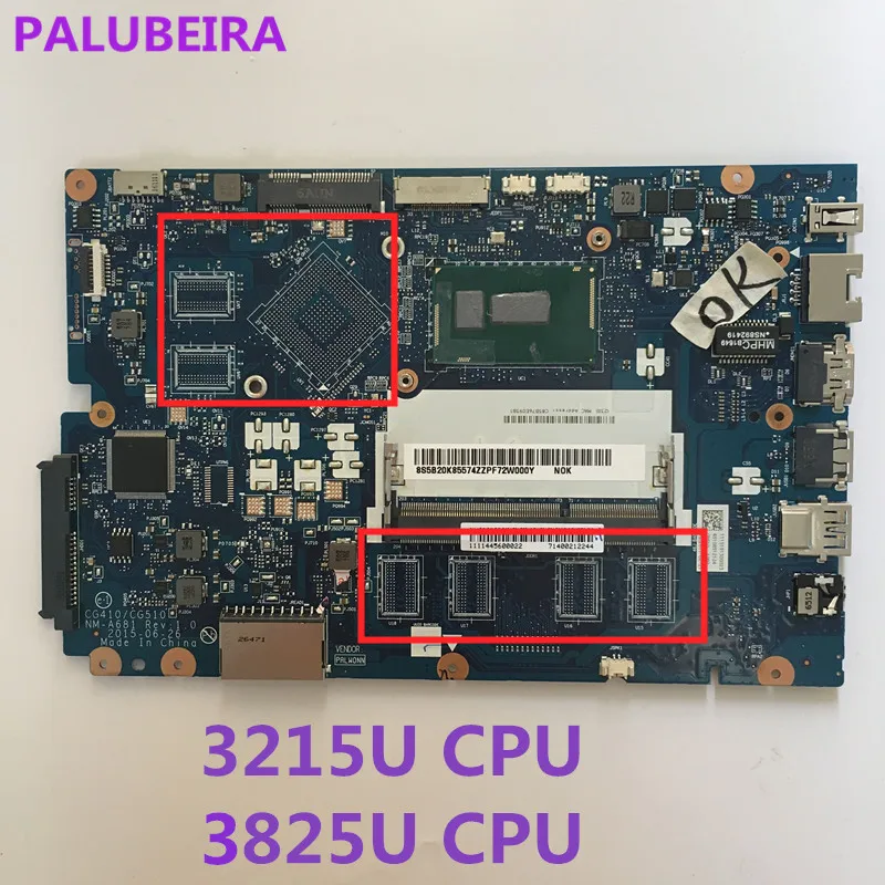 PALUBEIRA Бесплатная доставка Для Lenovo Ideapad 100-15IBY 100-15IBD CG410/CG510 NM-A681 ноутбук материнская