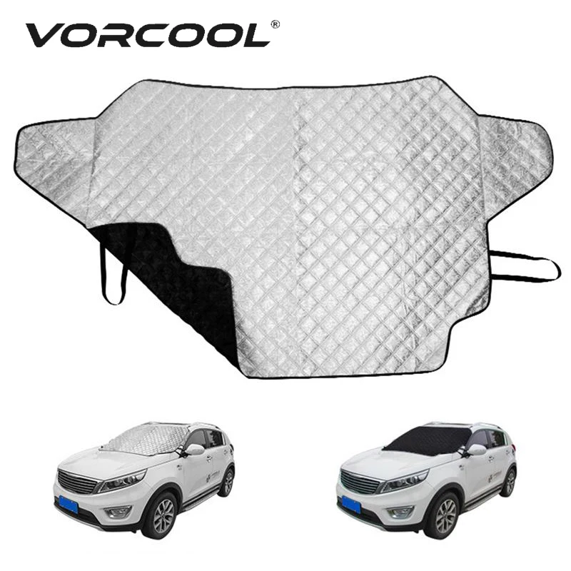 VORCOOL 145x111 см Автомобильный солнцезащитный чехол плотный складной козырек на