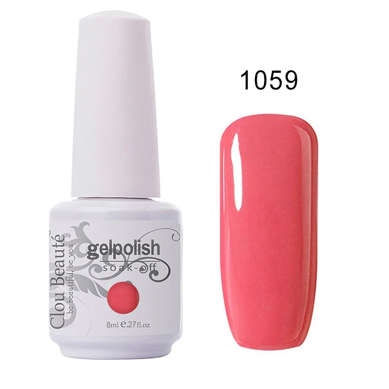 1059 Clou Beaute Гель-лак для ногтей 8 мл Гель-лак 85 цветов Профессиональный лак Nagellack лак vernis полуперманентный розовый гель для ногтей - Цвет: 1059
