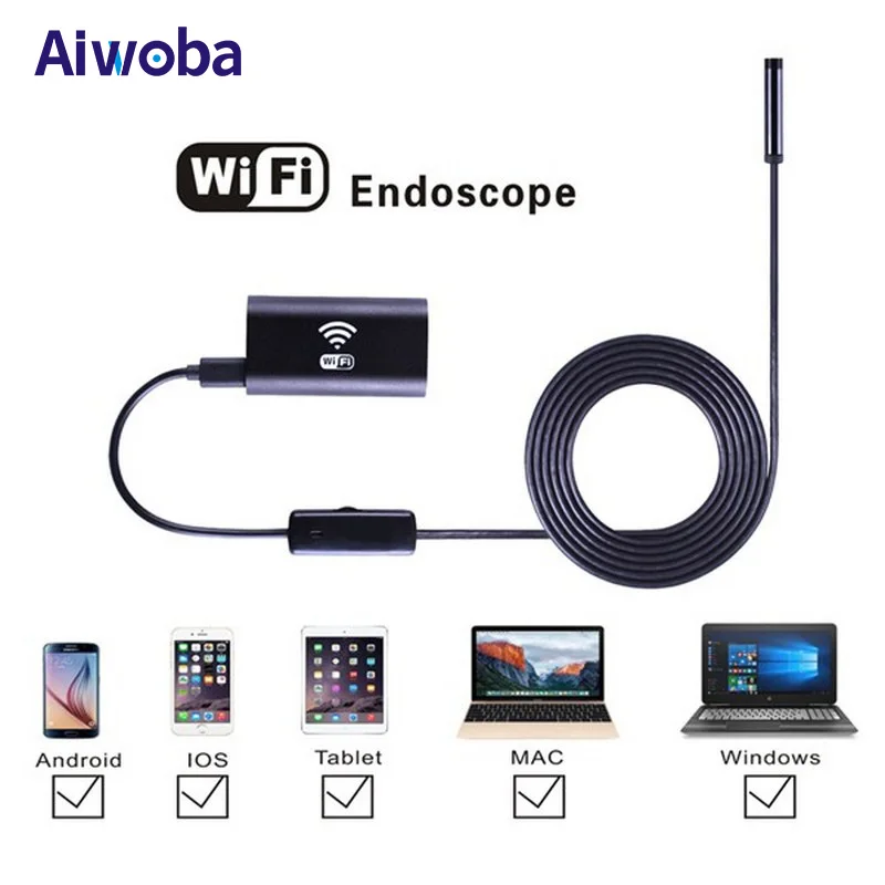 Aiwoba HD 8 мм объектив Wi-Fi эндоскоп Камера 3.5 м кабель Водонепроницаемый бороскоп