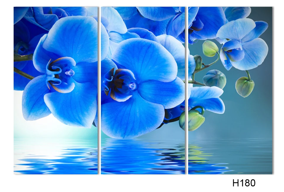 3 шт. настенные картины с изображением фиолетовых цветов|orchid art|purple flower paintingflower