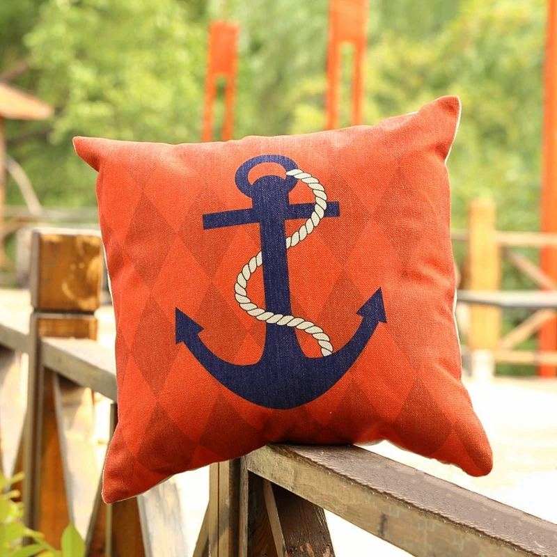 Парусная лодка анкерная Подушка Чехлы хлопковый льняной спасательный буй темно