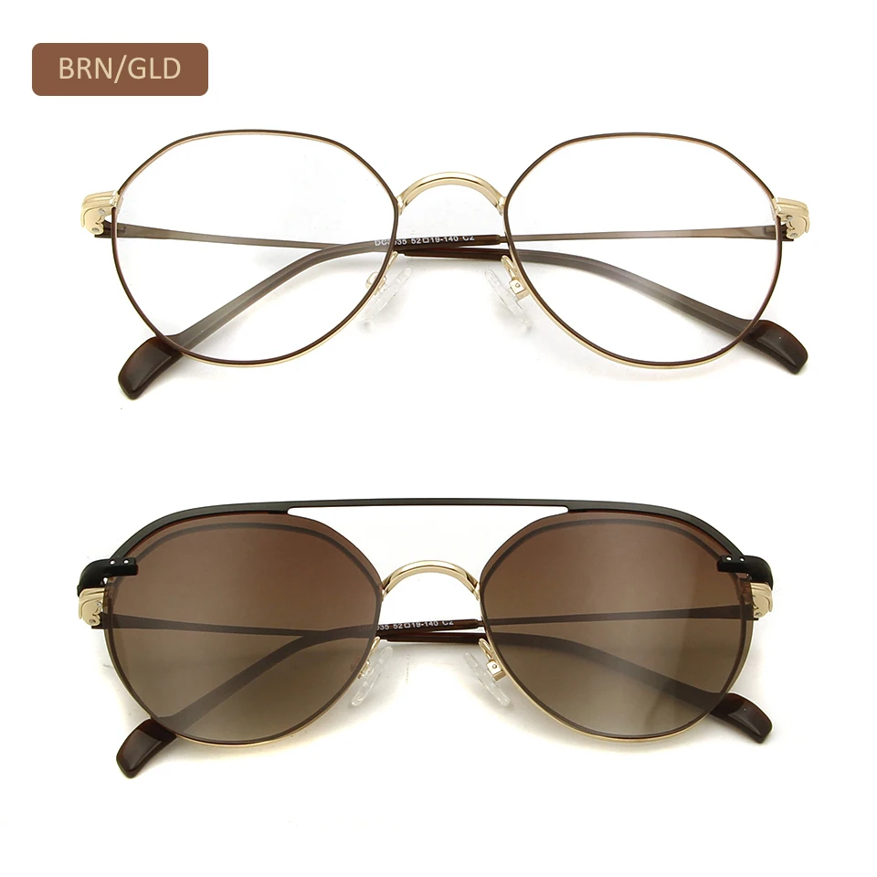 Металлические очки в Корейском стиле женские поляризационные солнцезащитные на