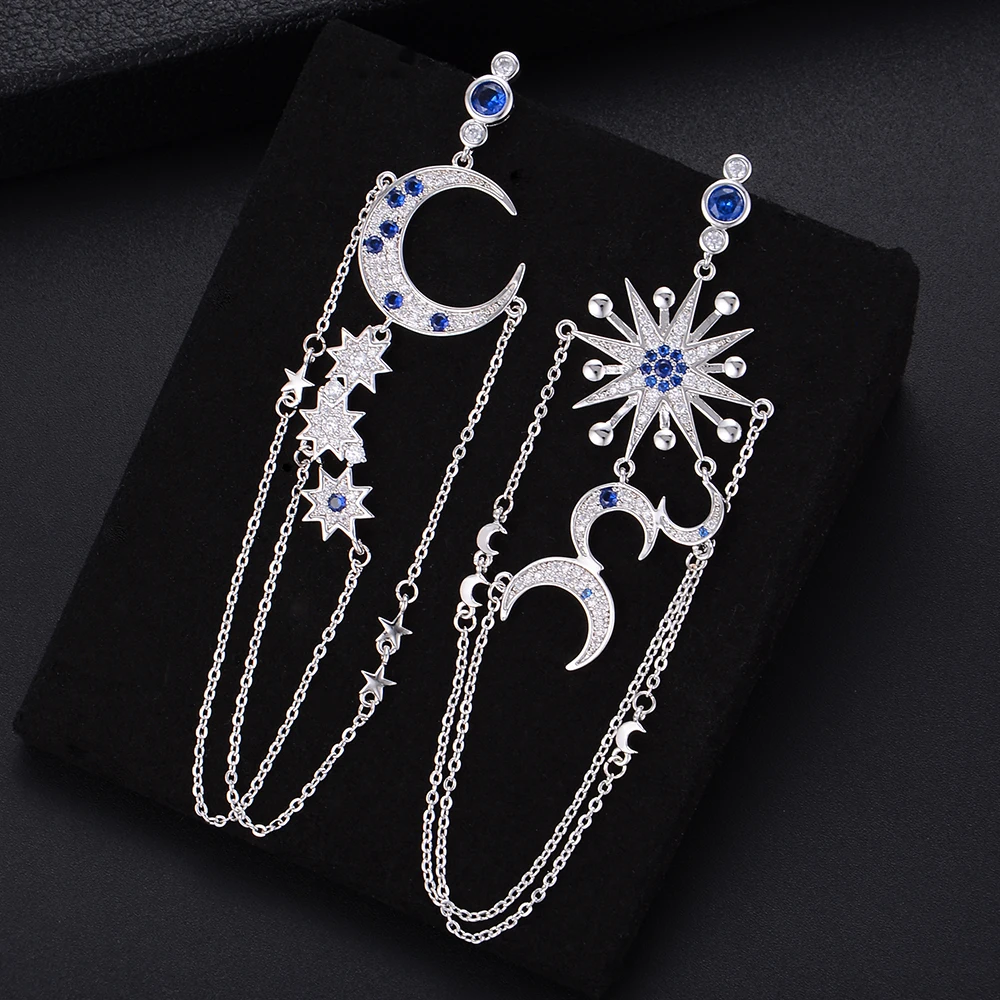Missvikki богемный оригинальный дизайн boucle d'oreille femme 2019 длинные цепи Moons Подвесные