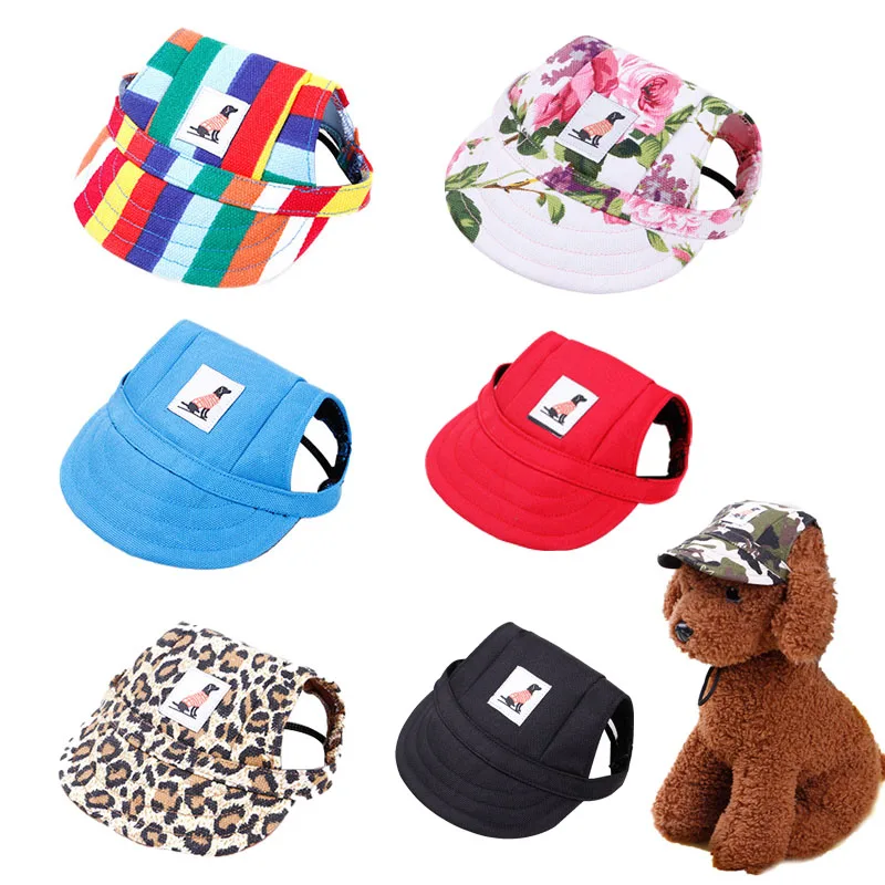 

Summer Dog Hat Cap Outdoor Dog Baseball Cap Canvas Small Dog Cap Chihuahua Yorkies Sun Hat For Dogs Outdoor Pet Accessories