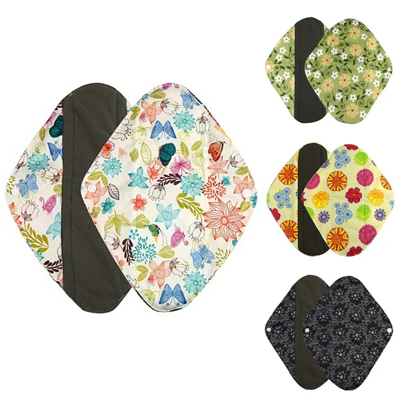 S/M/LOrganic bamboo inner washable reusable menstrual pads sanitary lady cloth pad panty liner Feminine Hygiene | Красота и здоровье