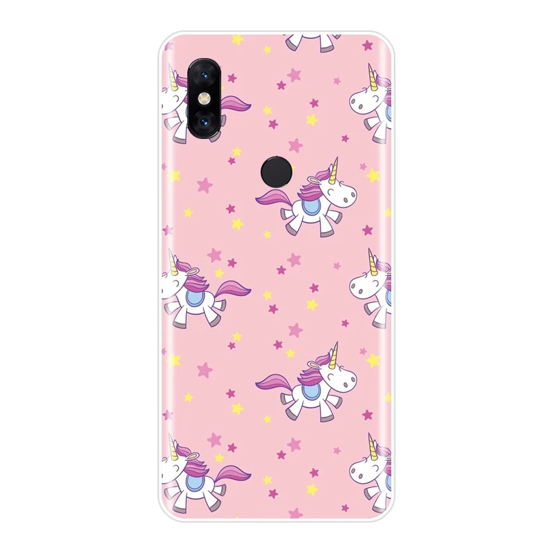 Розовый милый чехол с единорогом Kawaii Girl для Xiaomi Mi Max 1 2 3 мягкий силиконовый Note Mix 2S
