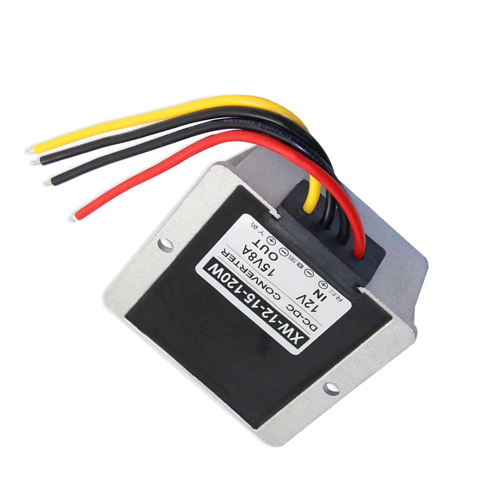 XINWEI DC 12V Step Up To 15V 8A 120W Converter Aluminum Voltage Regulators Stabilizers Electrostatic Bag For Monitor And Ect |