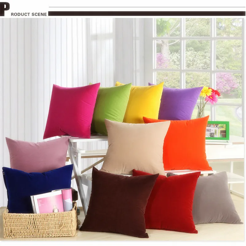 Однотонная одежда priented хлопок диванную подушку объятия Детские 45x4 5 см/17 7x17 7