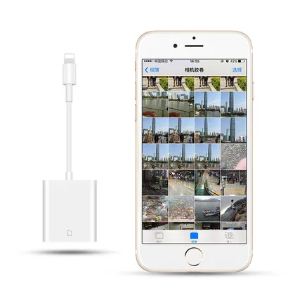 Устройство для чтения Micro Lightning/SD карт 13 см Apple iPad Air mini Pro iPhone 6 6S Plus 7 (IOS9.2 и