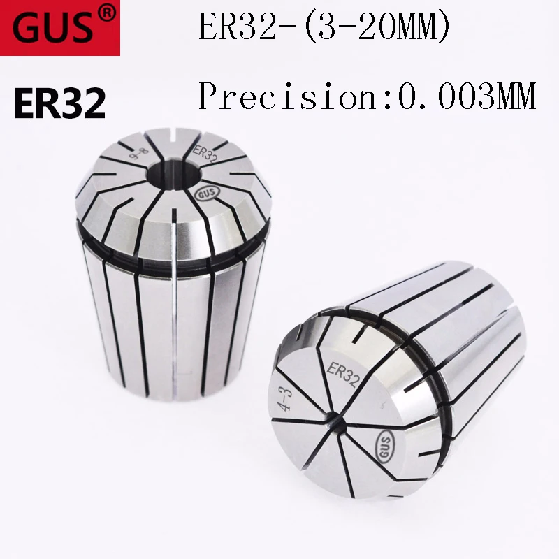 

GUS Brand High Precision ER32 Clamp 0.003 mm CNC Accessories Engraving Machine Machining Center Spring Barrel Clamp 3-20 mm