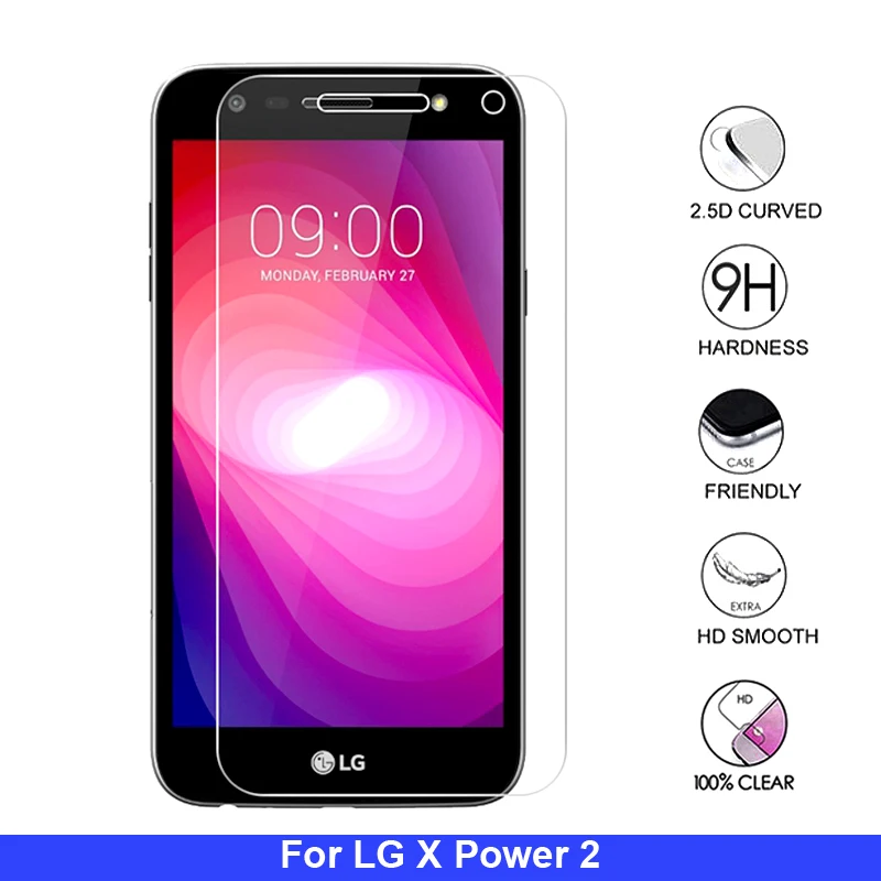 2 шт. для LG X Power Защитная пленка из закаленного стекла 2.5D 9H защита экрана Fiesta LTE LV7