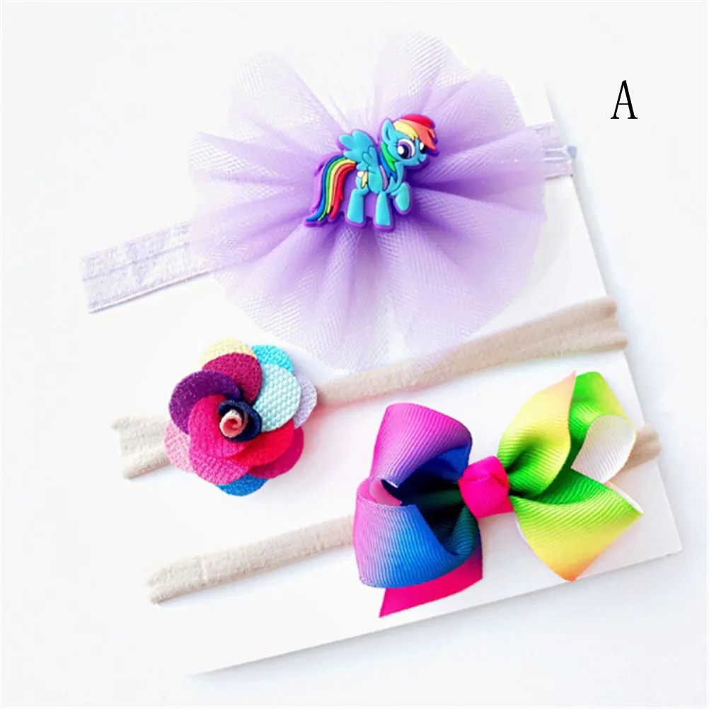 3PCS/Lot Cute Toddler Kids Girls Baby Headband Bow Floral Hair Band Headwear Elastic Gift for 0-5Y Children | Детская одежда и