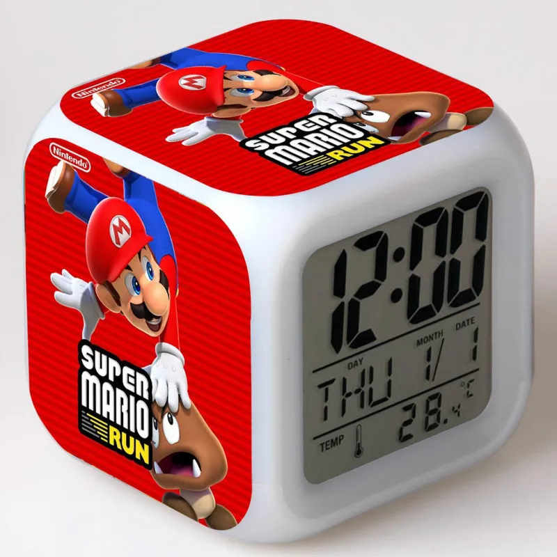 25 Super mario bros Детский будильник, Мультяшные цифровые часы, светильник wake up, светодиодные часы, reloj despertador, настольные часы reveil, настольные часы wekker - Цвет: 25
