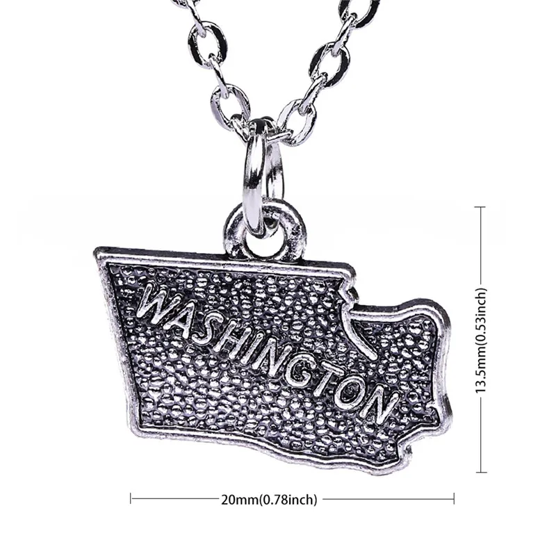 Рыболовные крючки модные ювелирные изделия США штат карта ожерелья и кулоны