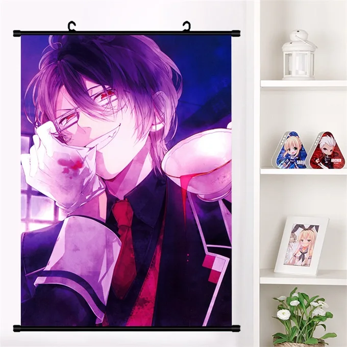 T Аниме DIABOLIK LOVERS Komori Yui Sakamaki Shu sakamaki reiji Настенная роспись плакат Настенные подвесные плакаты коллекция домашнего декора - Цвет: T