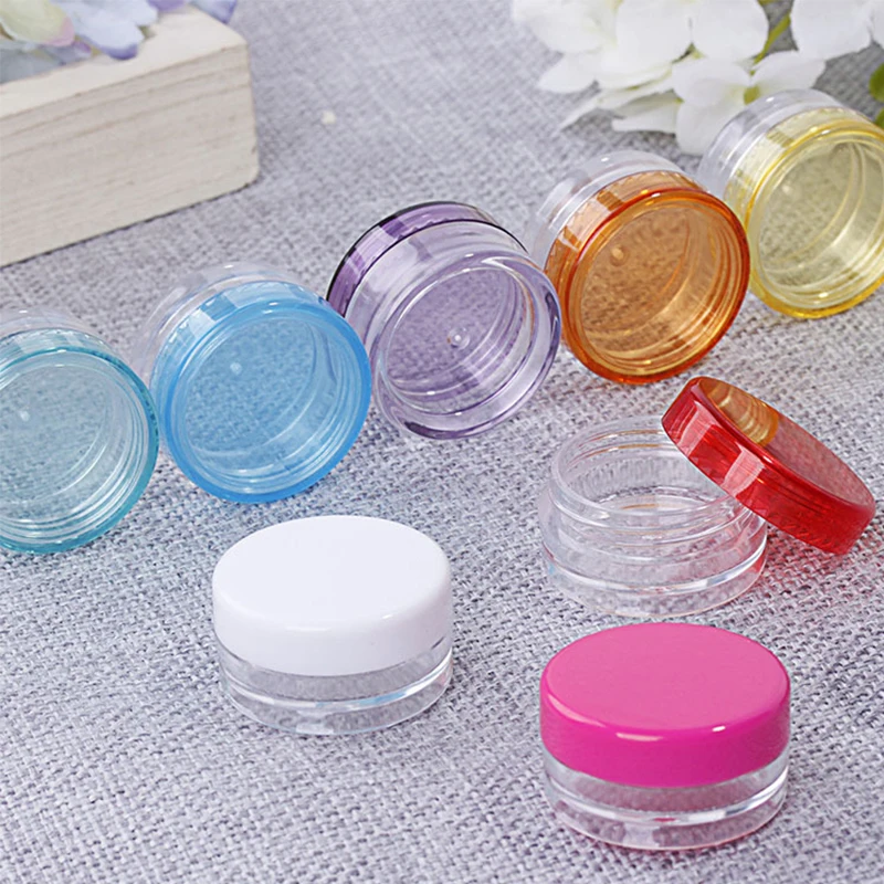 50pcs/set 3g/ 5g 11 Colors Cosmetic Empty Jar Pot Eyeshadow Makeup Face Cream Container Bottle for Skin Care Tool RB04 | Красота и
