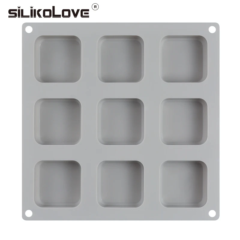 SILIKOLOVE, 9 полостей, многофункциональная силиконовая форма для торта, форма для выпечки хлеба, форма для выпечки, инструменты для украшения тортов, силиконовые формы для мыла