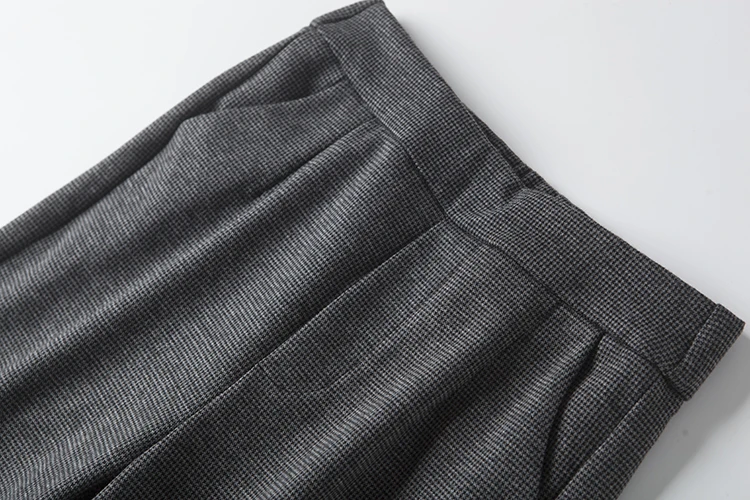 Женские винтажные Houndtooth Flare белье Штаны 2017 Осень|linen pants|pants women autumnvintage pants |