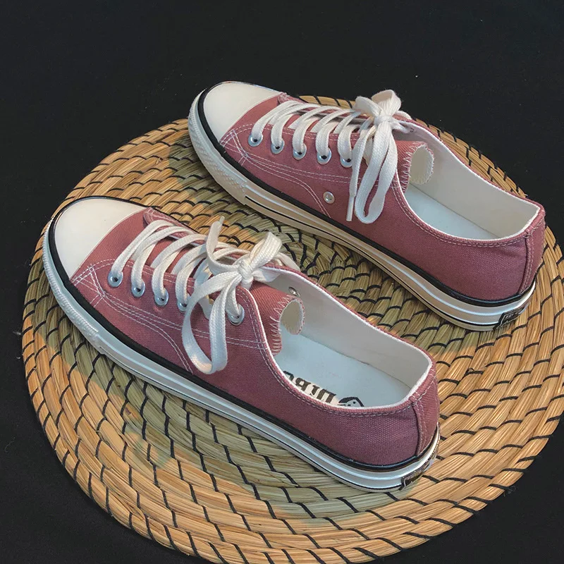 Размеры 35-44; Новая модная женская обувь; сезон весна-осень; Вулканизированная обувь; Повседневная парусиновая обувь для девочек; дышащая обувь; Tenis canvas; B054