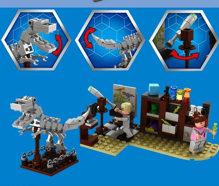 Совместимый мир Юрского Периода Динозавры игрушки T-Rex строительные блоки кирпичи игрушки для детей