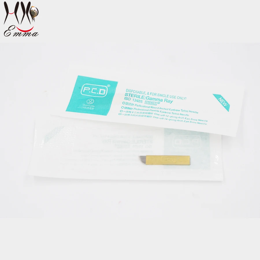 Лезвия для перманентного макияжа 12 пин 100 шт.|14 needle|needles for tattoopcd |