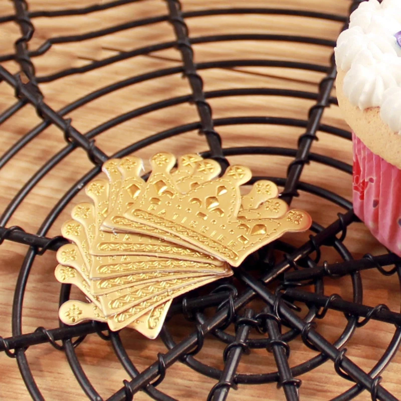 100 шт. золото Принцесса Топпер корону торт сувениры партия кекс выбирает душа